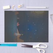 Sonne und Mond hinter Booten Seidenpapier (Handwerk)