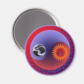Sonne und Mond in Balance Magnet (Vorderseite/Rückseite)