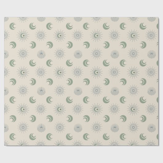 Sonne und Mond in Harmonie! Geschenkpapier (Flach)