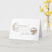 Sonne und Mond Karte (Gelbe Blume)