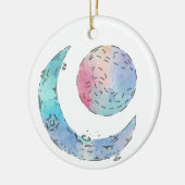 Sonne und Mond Keramik Ornament (Links)