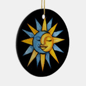 Sonne und Mond Keramik Ornament (Rechts)