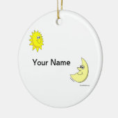 Sonne und Mond Keramik Ornament (Links)