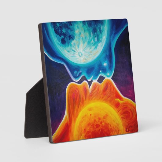 Sonne und Mond küssen Fotoplatte (Vorderseite)