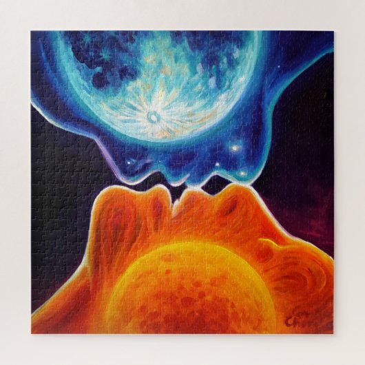 Sonne und Mond küssen Puzzle (Vertikal)