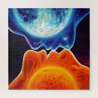 Sonne und Mond küssen sich Puzzle