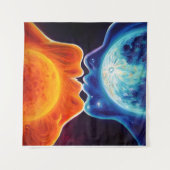 Sonne und Mond küssen sich Wandteppich (Vorderseite (Horizontal))