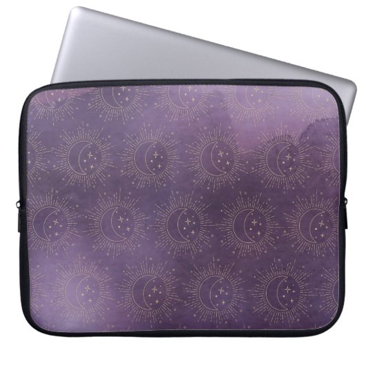 Sonne und Mond Laptopschutzhülle (Vorderseite)