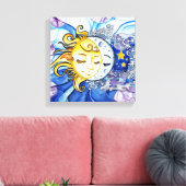 Sonne und Mond Leinwanddruck (Insitu (Wohnzimmer))