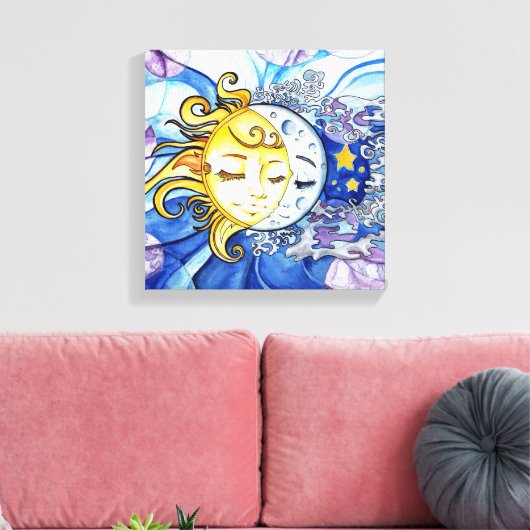 Sonne und Mond Leinwanddruck (Insitu (Wohnzimmer))