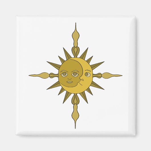 Sonne und Mond Magnet (Vorne)