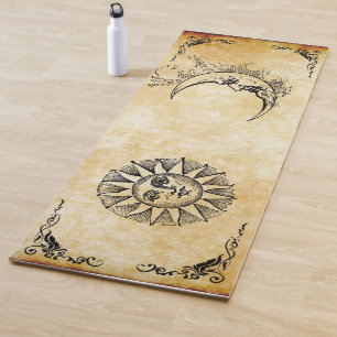 Sonne und Mond mit Grenze Yogamatte