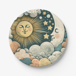 Sonne und Mond MoonChild Sunshine Pappteller