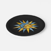 Sonne und Mond Pappteller (Schrägansicht)