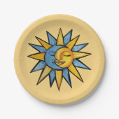Sonne und Mond Pappteller (Vorderseite)