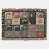 Sonne- und Mond-Patchwork-Gewebe-Decke Decke (Vorderseite)