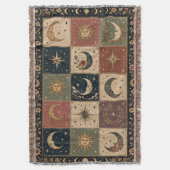 Sonne- und Mond-Patchwork-Web-Decke Decke (Vorderseite Vertikal)