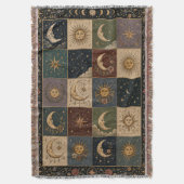 Sonne- und Mond-Patchwork-Wurfdecke Decke (Vorderseite Vertikal)