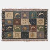 Sonne- und Mond-Patchwork-Wurfdecke Decke (Vorderseite)