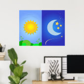 Sonne und Mond Poster (Heimbüro)