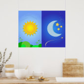 Sonne und Mond Poster (Küche)