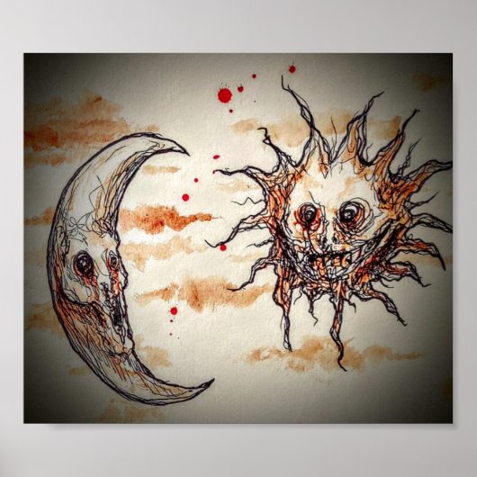 Sonne und Mond Poster (Vorne)