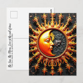 Sonne und Mond Postkarte (Vorne/Hinten)