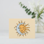 Sonne und Mond Postkarte (Stehend Vorderseite)