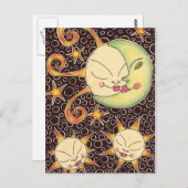 Sonne und Mond Postkarte (Vorne/Hinten)
