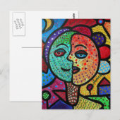 SONNE UND MOND POSTKARTE (Vorne/Hinten)