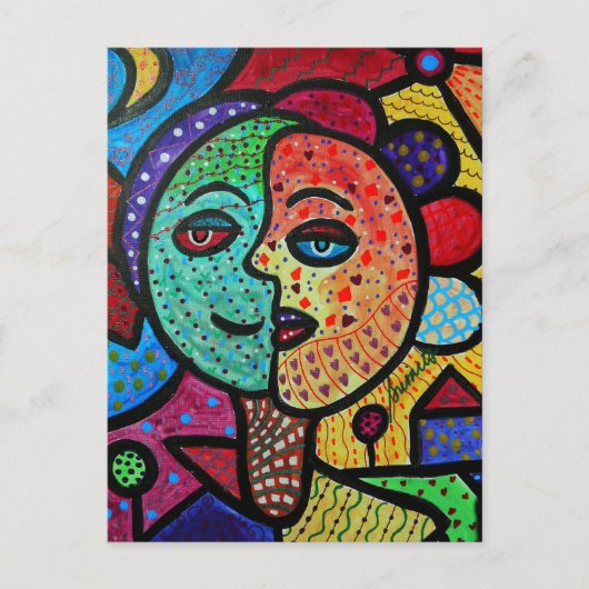 SONNE UND MOND POSTKARTE (Vorderseite)