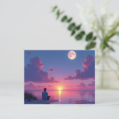 Sonne und Mond Postkarte (Stehend Vorderseite)