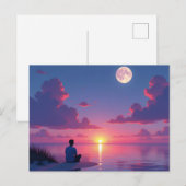 Sonne und Mond Postkarte (Vorne/Hinten)