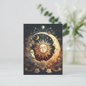 Sonne und Mond Postkarte (Stehend Vorderseite)