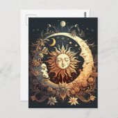 Sonne und Mond Postkarte (Vorne/Hinten)