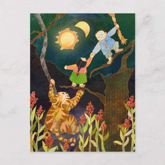 Sonne und Mond: Postkarte für Koreanische Folk (Vorderseite)