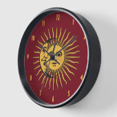 Sonne und Mond sehen Boho Gold und Rot gegenüber Uhr (Winkel)