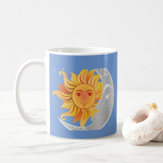 Sonne und Mond Sommersonne Kaffeetasse (Mit Donut)