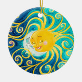 SONNE UND MOND UND STARTEN KUNSTBEREICHE KERAMIK ORNAMENT (Vorne)