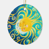 SONNE UND MOND UND STARTEN KUNSTBEREICHE KERAMIK ORNAMENT (Links)
