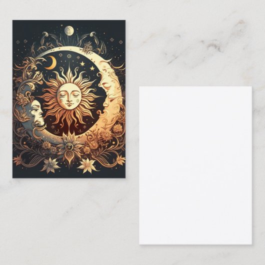 Sonne und Mond Visitenkarte (Vorne/Hinten)