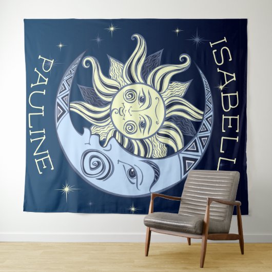 Sonne und Mond Wandteppich (Beispiel (Horizontal))