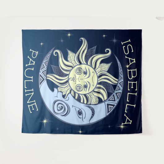 Sonne und Mond  Wandteppich (Vorderseite (Horizontal))