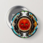 Sonne und Mond Weltraum Mandala Button (Vorne & Hinten)