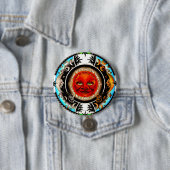 Sonne und Mond Weltraum Mandala Button (Beispiel)