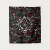 Sonne und Mond, Wicca, Hexe, Heide, Halloween Wandteppich (Vorderseite)