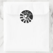 Sonne und Mondwölfe Quadratischer Aufkleber (Tasche)