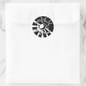 Sonne und Mondwölfe Runder Aufkleber (Tasche)