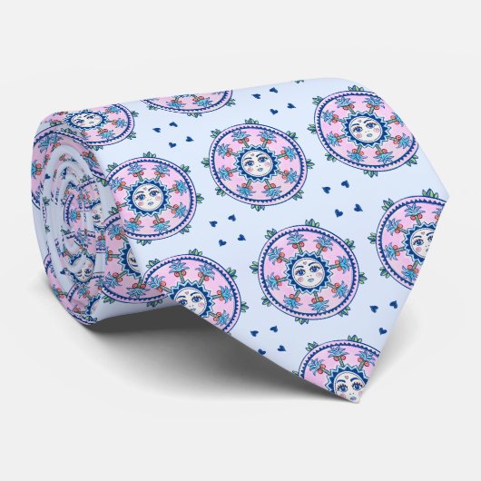 Sonne und Palmen um sich herum Krawatte (Gerollt)