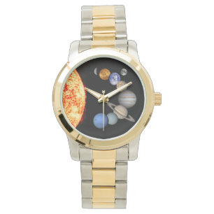Sonne und Planeten Armbanduhr